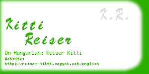 kitti reiser business card